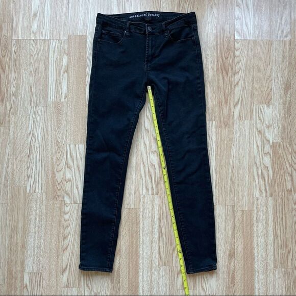 Articles of Society 9” Rise Black Skinny Jeans - Size: 28 - Picture 2 of 11